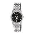 Citizen Women's Black Dial Silver-tone Bracelet Watch with Swarovski crystals from Pedre